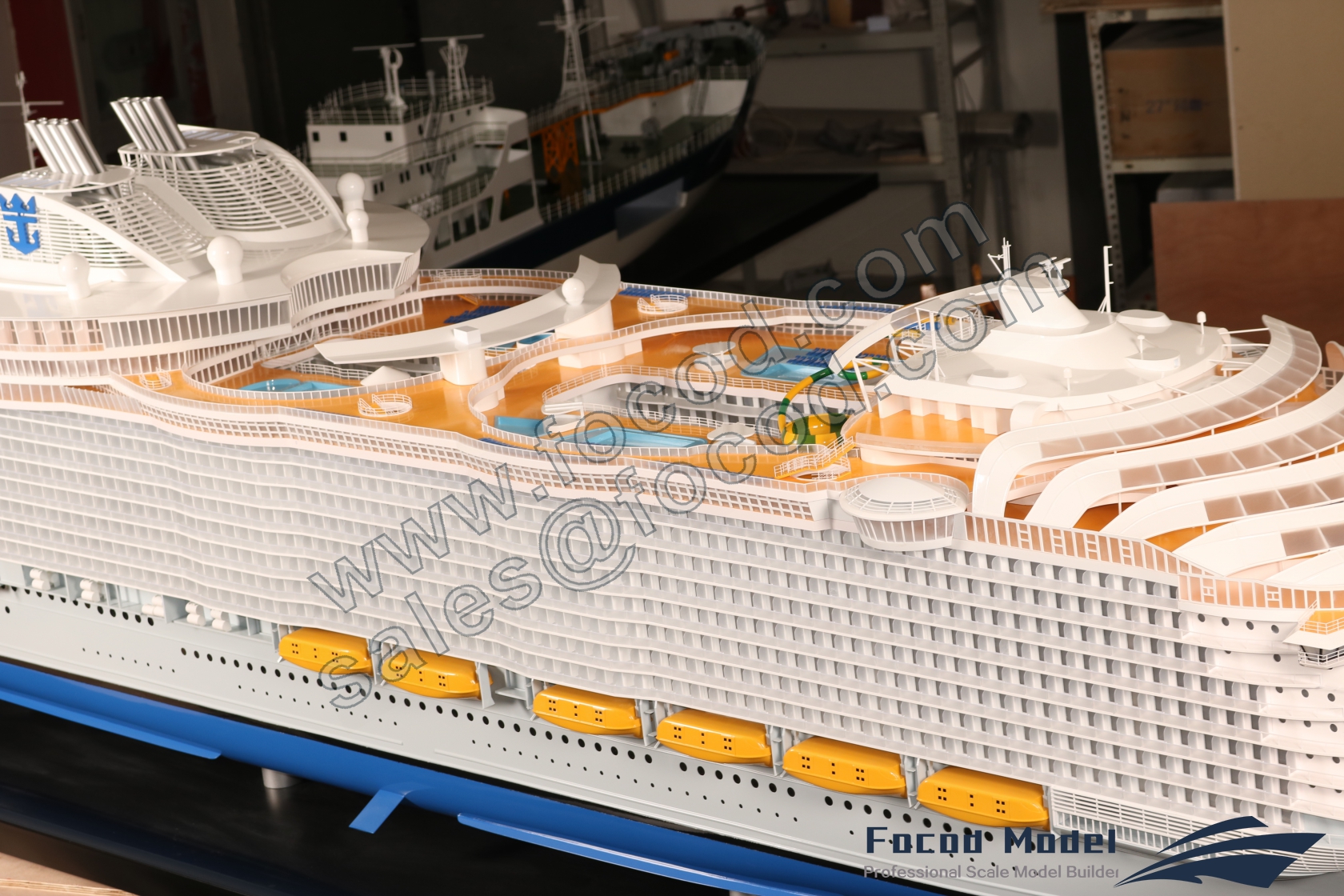 customized model of Harmony of the Seas (world largest cruiseship)